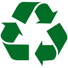 Label Möbius produit recyclé ou recyclable