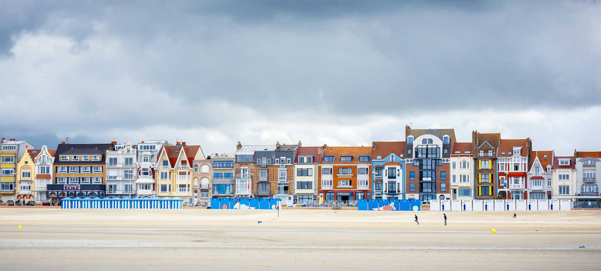 Dunkerque plage du quartier Malo-les-Bains dans le Nord-Pas-De-Calais