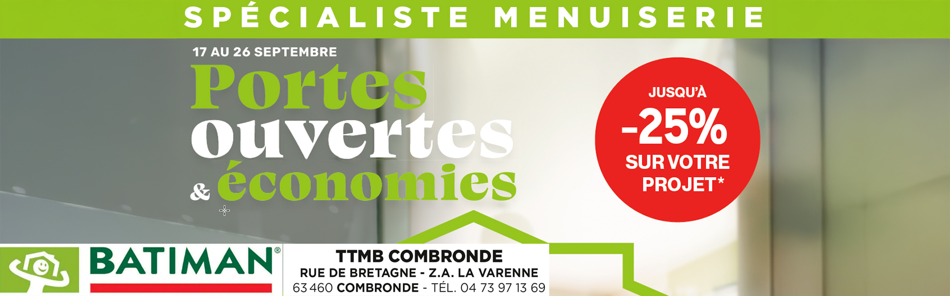 Venez réaliser vos travaux d'aménagement de votre maison avec les promotions Batimant à Combronde