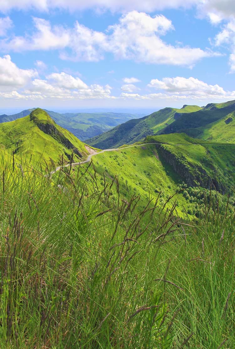 Payasage du Puy de Sancy au Massif central dans le Puy-De-Dôme 