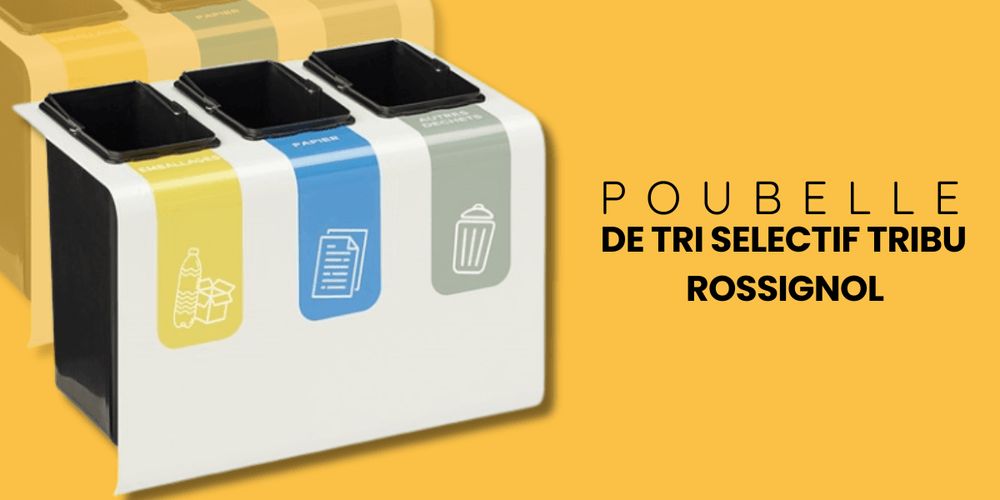 Zoom produit : La poubelle de tri sélectif TRIBU de ROSSIGNOL