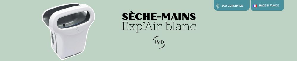 Zoom produit : Sèche-mains - Exp’Air blanc JVD