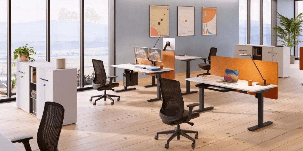 Zoom produit : Bureau assis-debout électrique Envol One