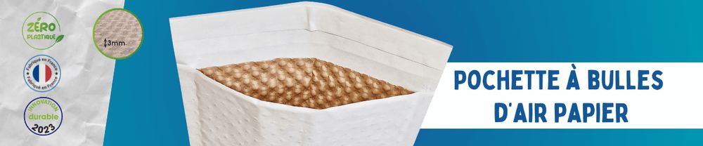 Zoom produit : les pochettes à bulles d’air papier