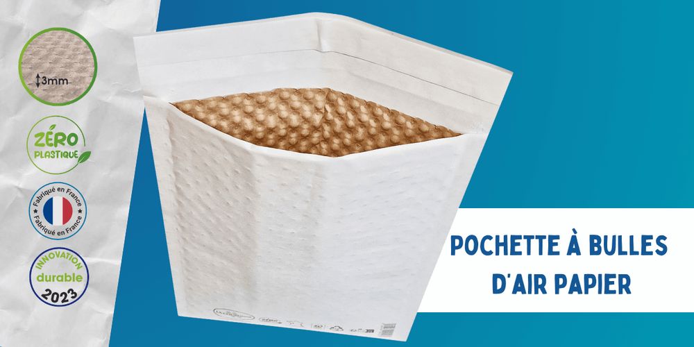 Zoom produit : les pochettes à bulles d’air papier