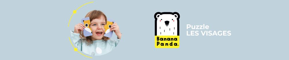 Zoom produit : Le puzzle BANANA PANDA «Les Visages»