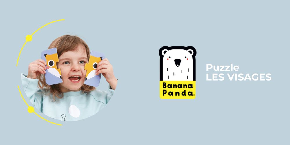 Zoom produit : Le puzzle BANANA PANDA «Les Visages»