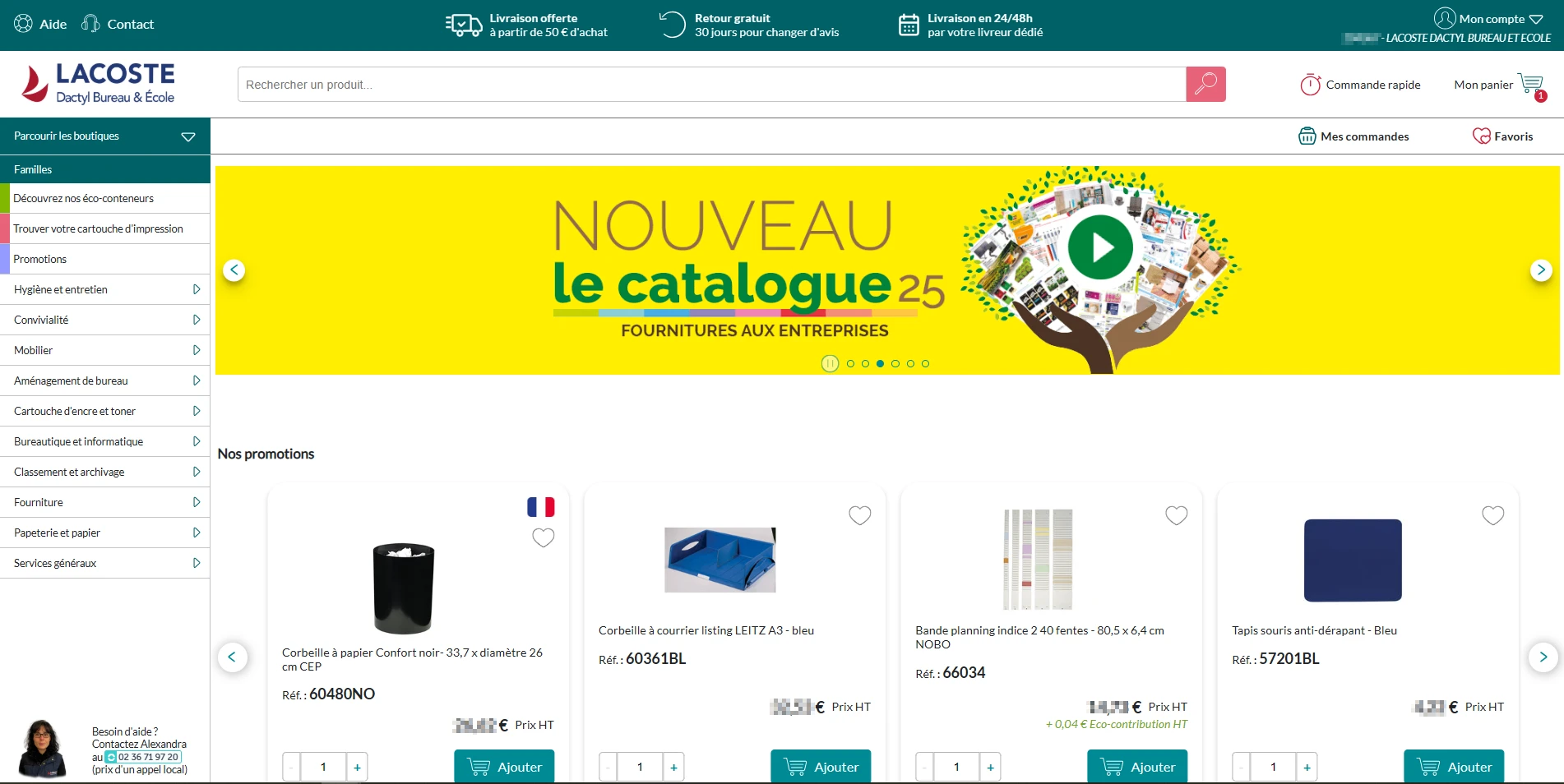 page accueil b2b