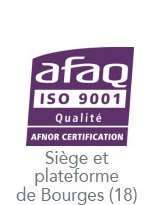 Notre certification qualité ISO 9001 - Siège et plateforme de Bourges (18)