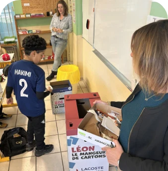 sensibilisation au tri dans une école