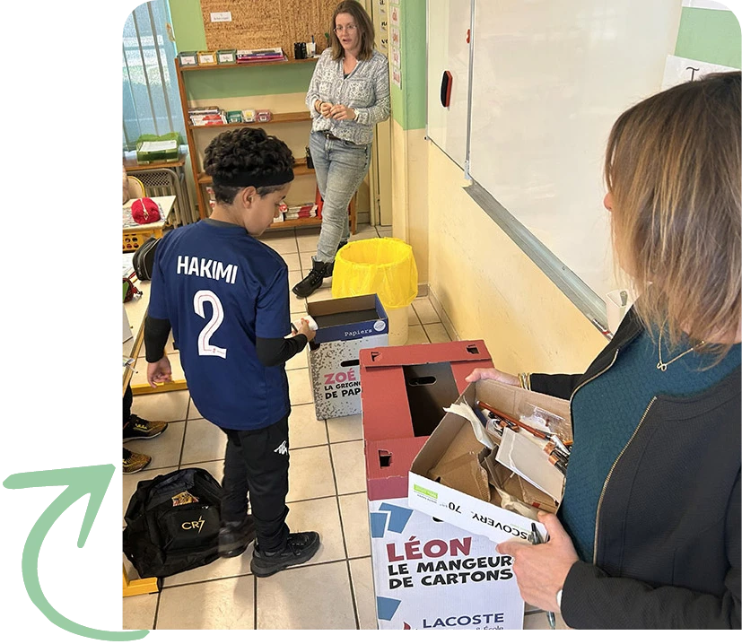 sensibilisation au tri dans une école