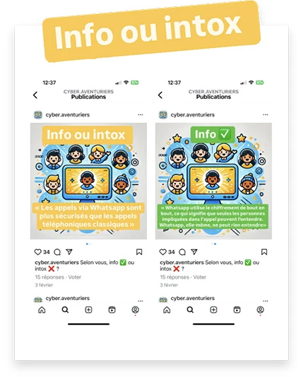image info ou intox instagram