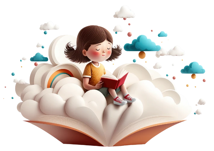 image de la couverture du catalogue papier : fille en 3D sur un nuage