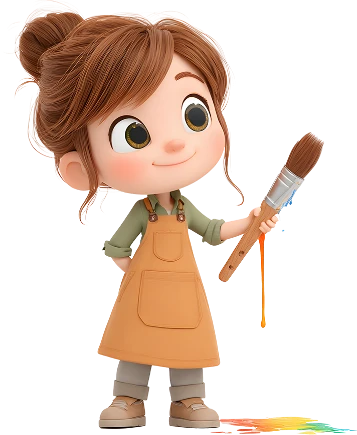 personnage qui peint