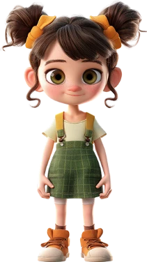 fille en 3D